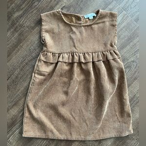 Bailey’s s Blossoms Heather Corduroy Ruffle Front Sleeveless Shorty Dress 3T